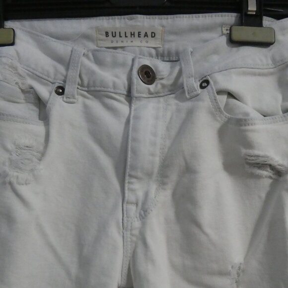 BULLHEAD DENIM CO - High Rise - Skinniest | size 3 | Light Blue Distressed Denim - Picture 4 of 16